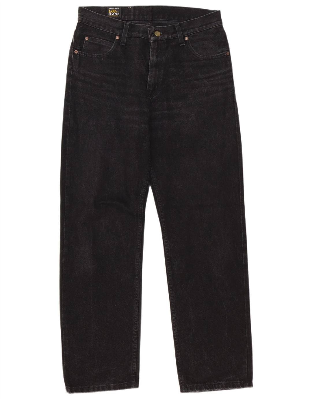 Lee Mens Brooklyn Straight Jeans W32 L32 Algodão Preto