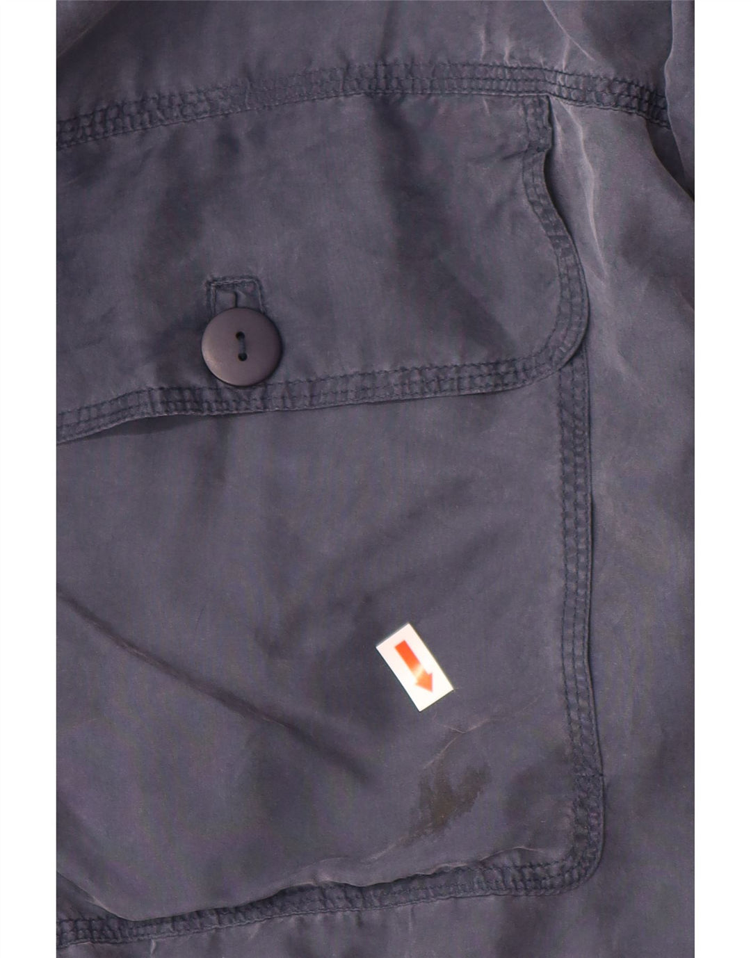 Jaqueta bomber masculina VINTAGE IT 48 seda azul marinho médio