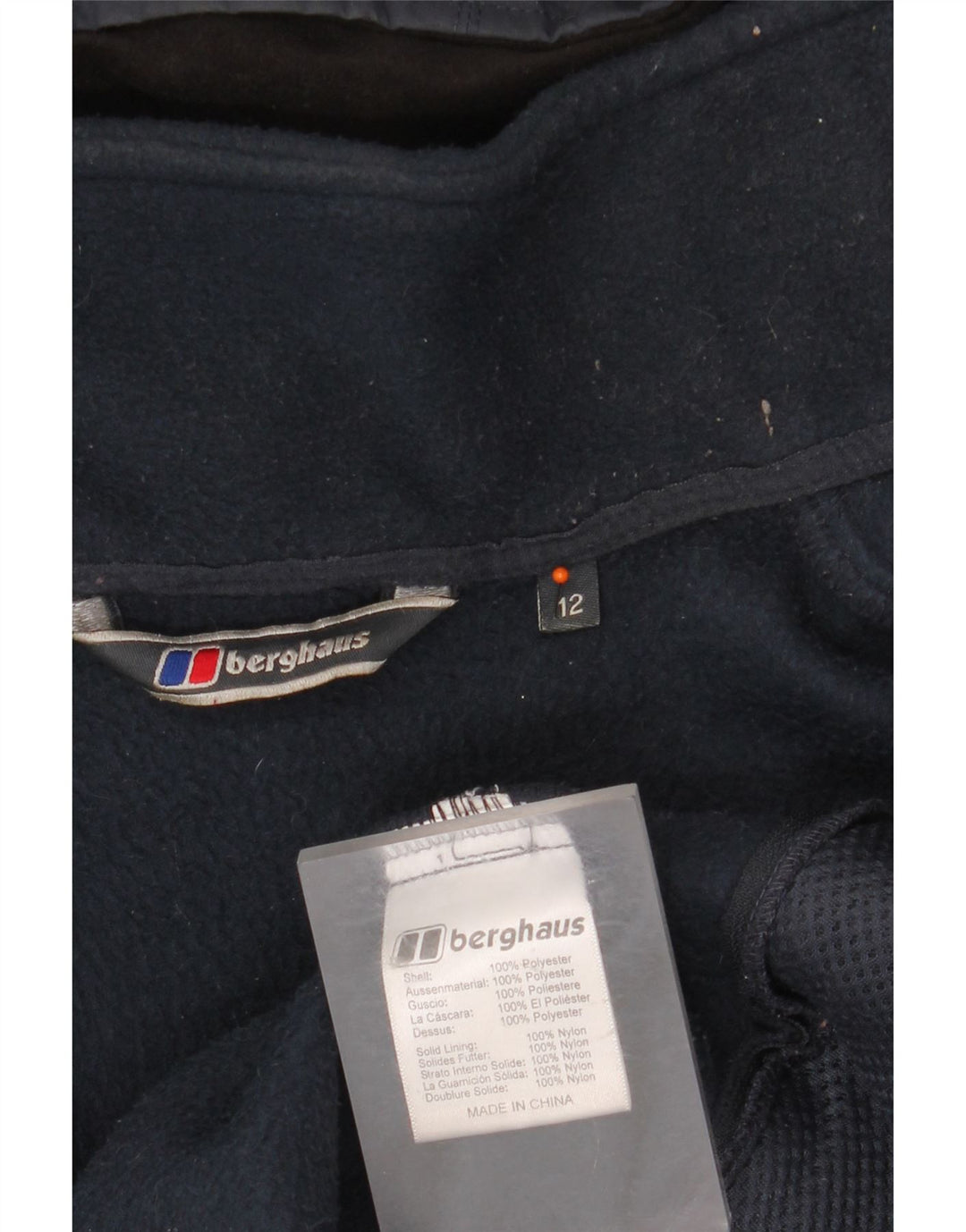 Jaqueta corta-vento feminina com capuz grande BERGHAUS Reino Unido 12 azul marinho médio