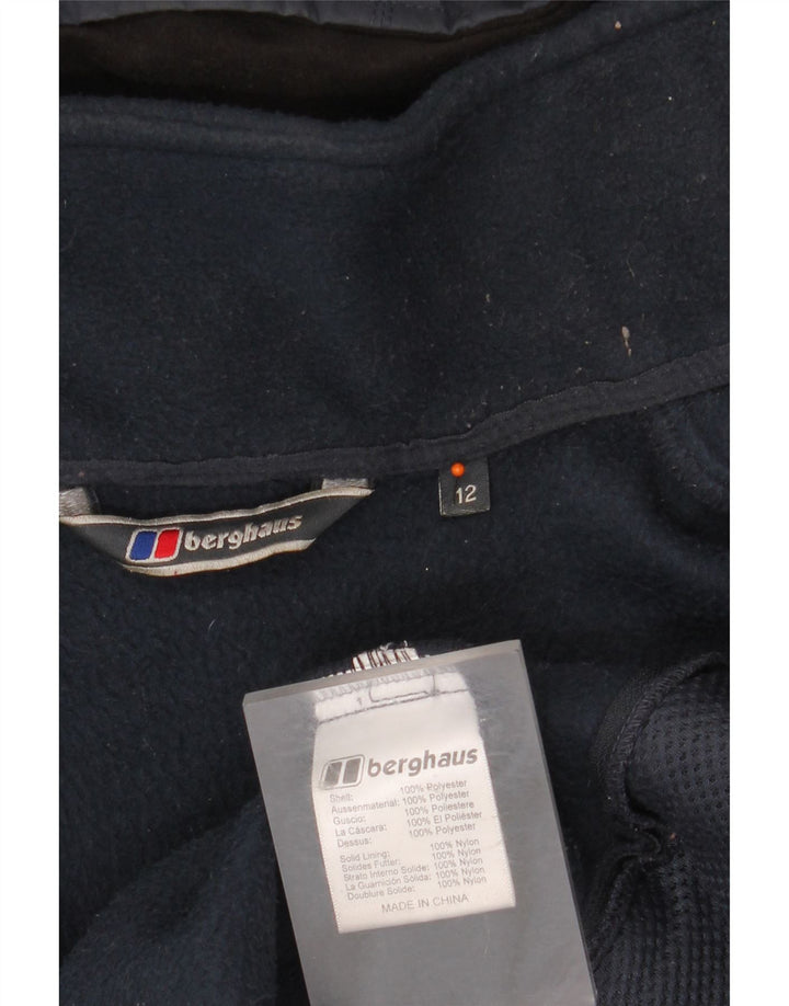Jaqueta corta-vento feminina com capuz grande BERGHAUS Reino Unido 12 azul marinho médio