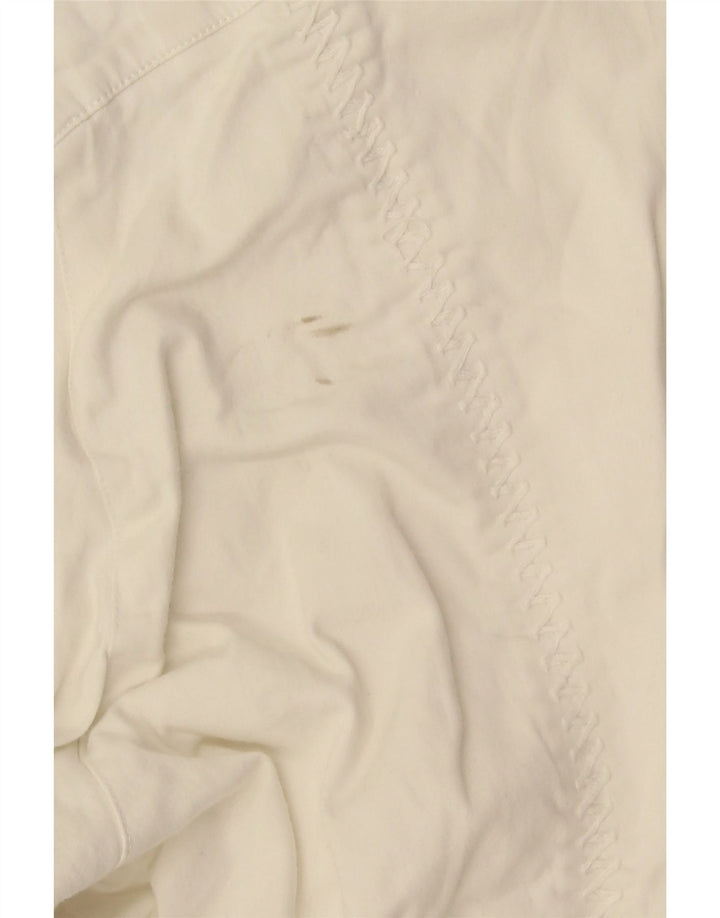 Calça feminina reta casual Marlboro Classics W30 L30 branca
