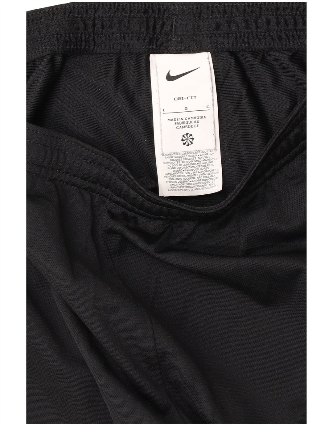 Calça de treino feminina NIKE Dri Fit UK 14 grande poliéster preto