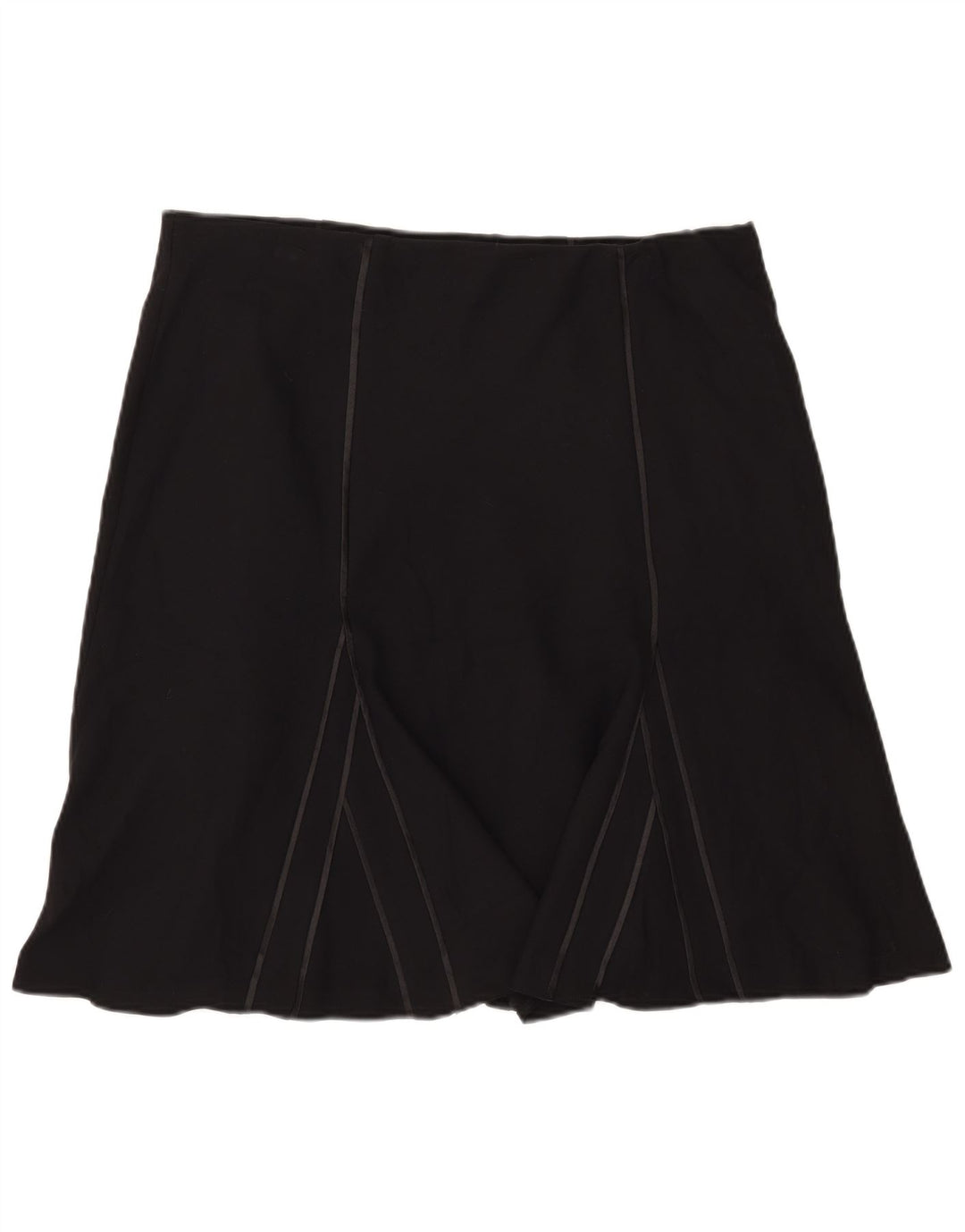 Saia feminina Marks & Spencer A-Line UK 18 XL W40 poliéster preto