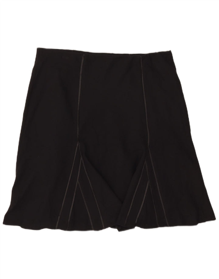 Saia feminina Marks & Spencer A-Line UK 18 XL W40 poliéster preto