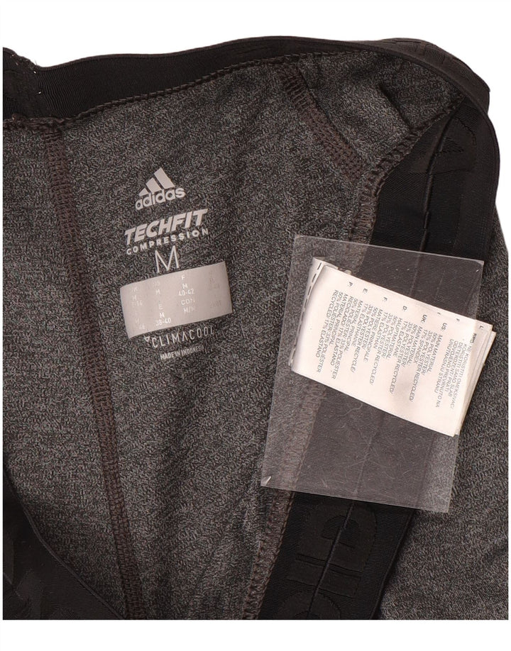 Adidas Womens Climacool Capri Leggings UK 12/14 Medium Grey Colourblock