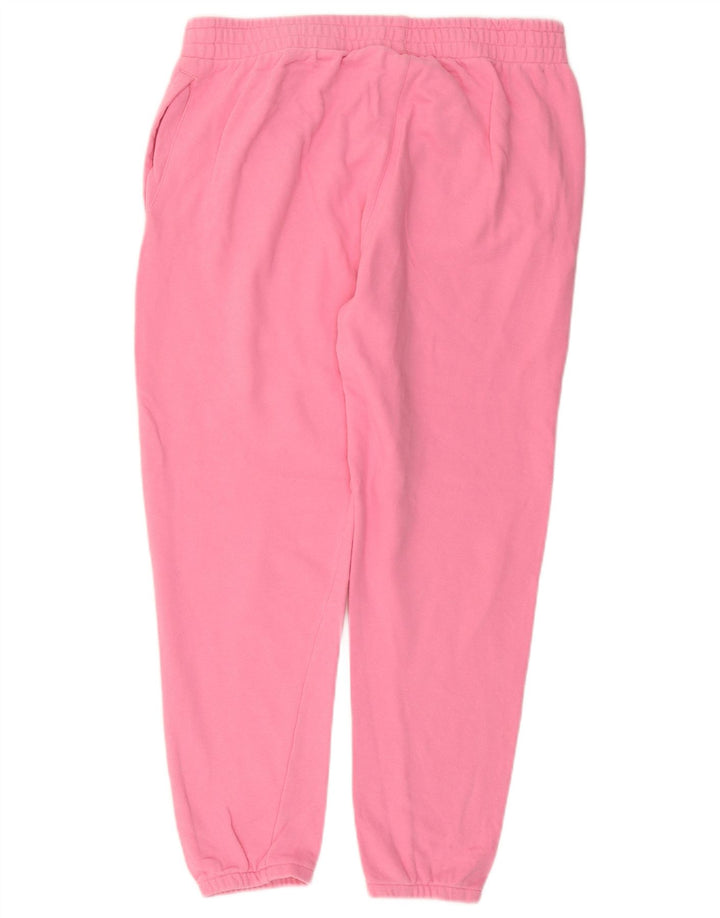 Calça esportiva feminina DKNY Joggers UK 12 algodão rosa médio