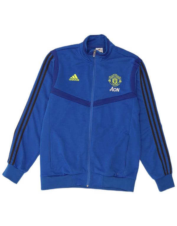 Adidas Mens Manchester United Treino Top Jaqueta Grande Azul Colorblock