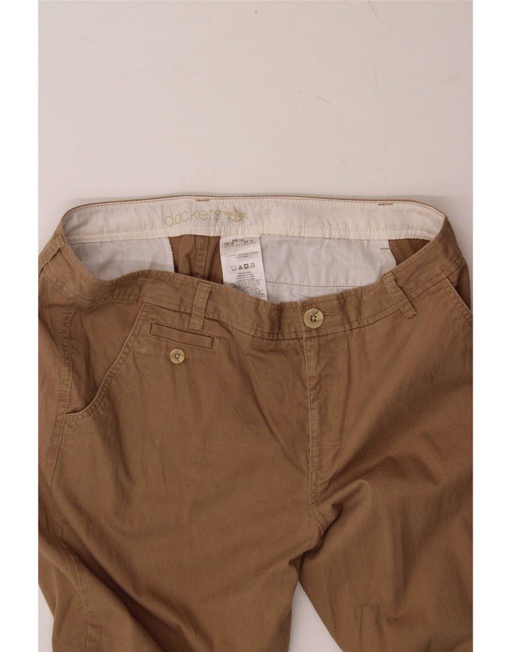 DOCKERS Womens Straight Capri Trousers US 16 2XL W38 L19  Brown Cotton Vintage Dockers and Second-Hand Dockers from Messina Hembry 
