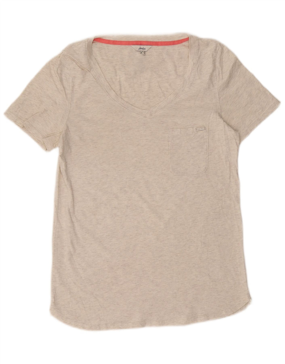 JOULES Camiseta feminina Top UK 12 Médio Off White manchado