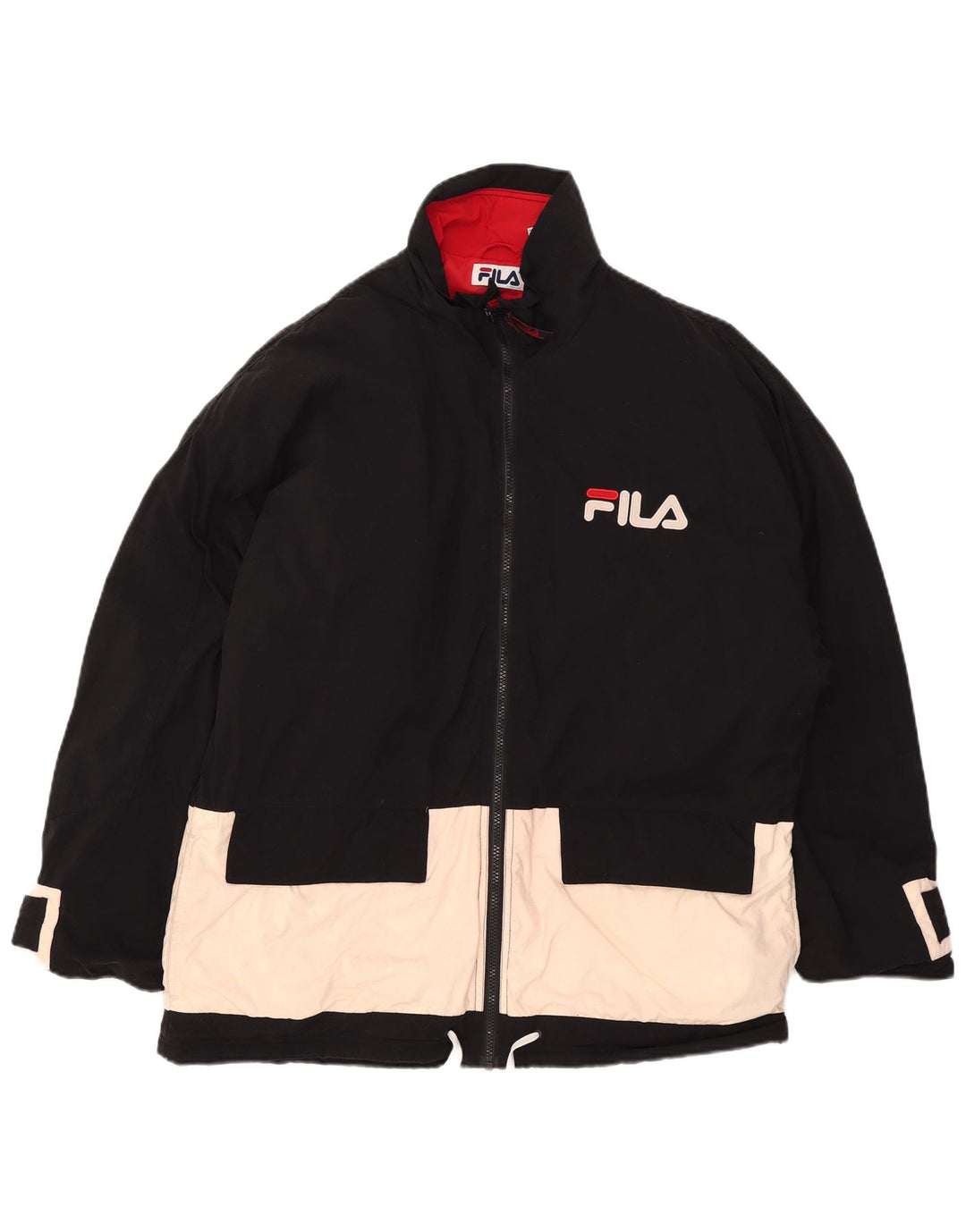 Jaqueta masculina Fila Graphic Padded UK 38 médio preto colorblock nylon