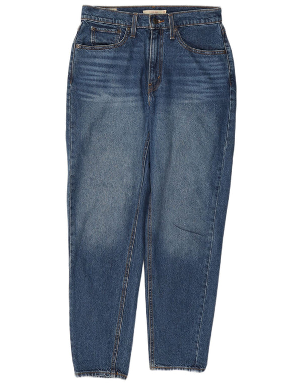 Jeans feminino Levi's Mom cintura alta cônico W29 L30 azul algodão anos 80