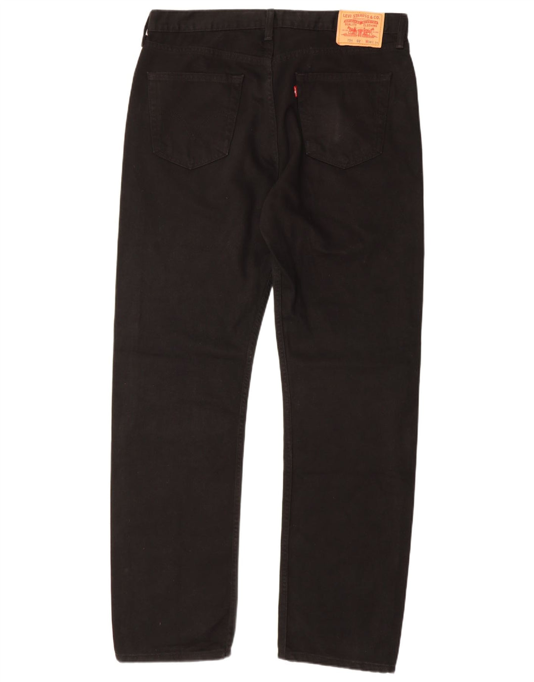 Calça jeans masculina Levi's 751 Straight W38 L34 algodão preto