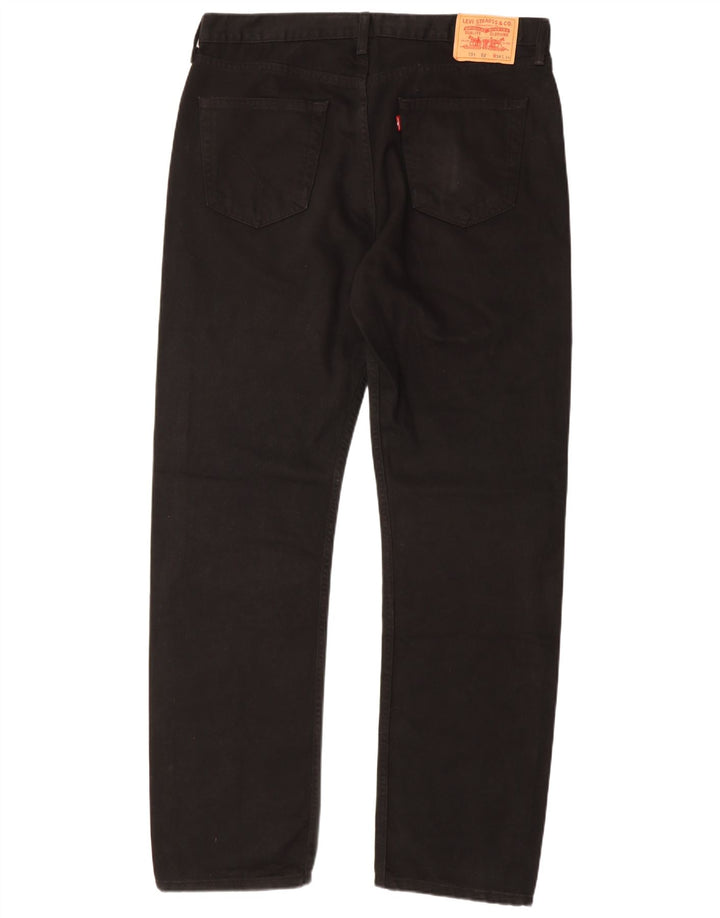 Calça jeans masculina Levi's 751 Straight W38 L34 algodão preto