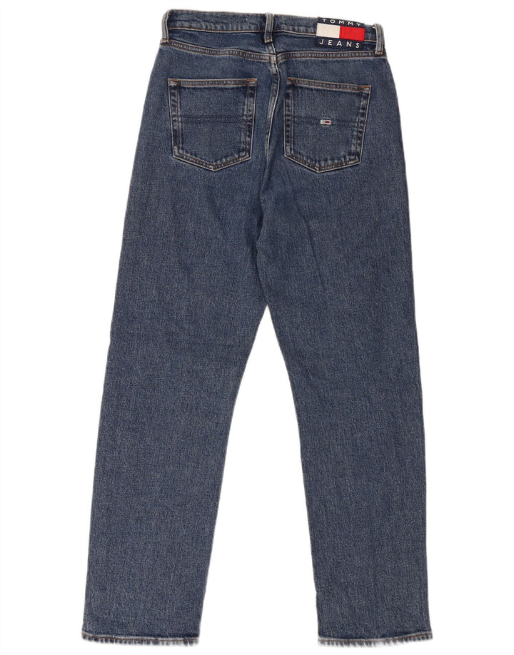TOMMY HILFIGER Womens Straight Jeans W25 L30 Blue Cotton