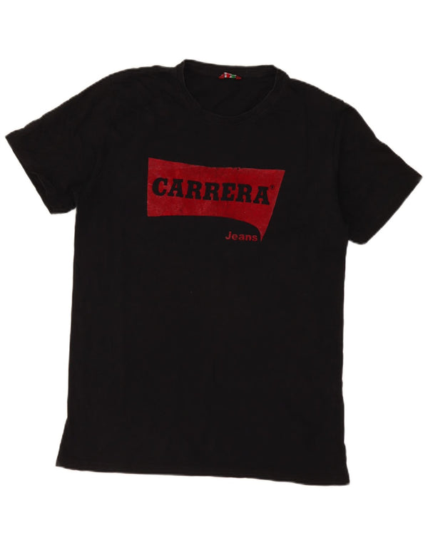 Camiseta gráfica masculina Carrera grande preta