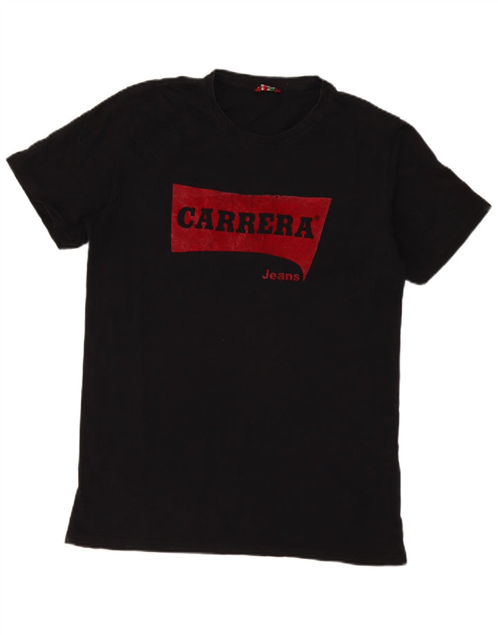 Camiseta gráfica masculina Carrera grande preta