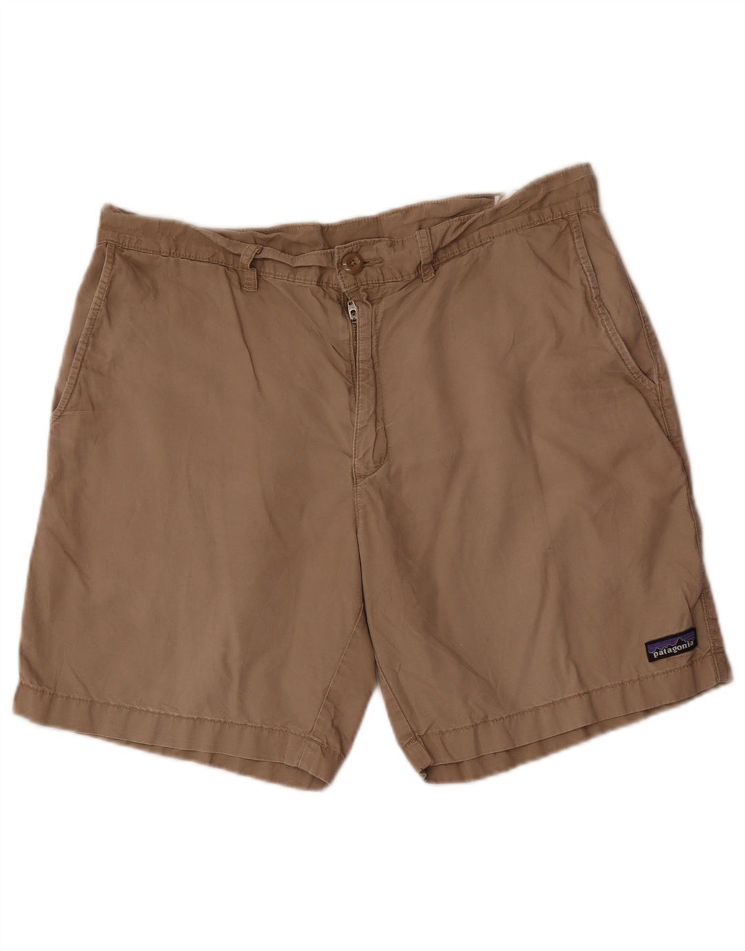 Patagonia Mens Chino Shorts W33 Algodão Bege Médio