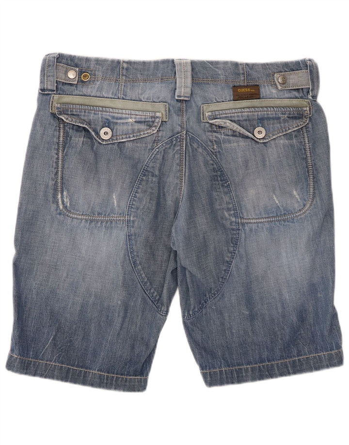 Shorts jeans cargo masculino GUESS W33 azul médio