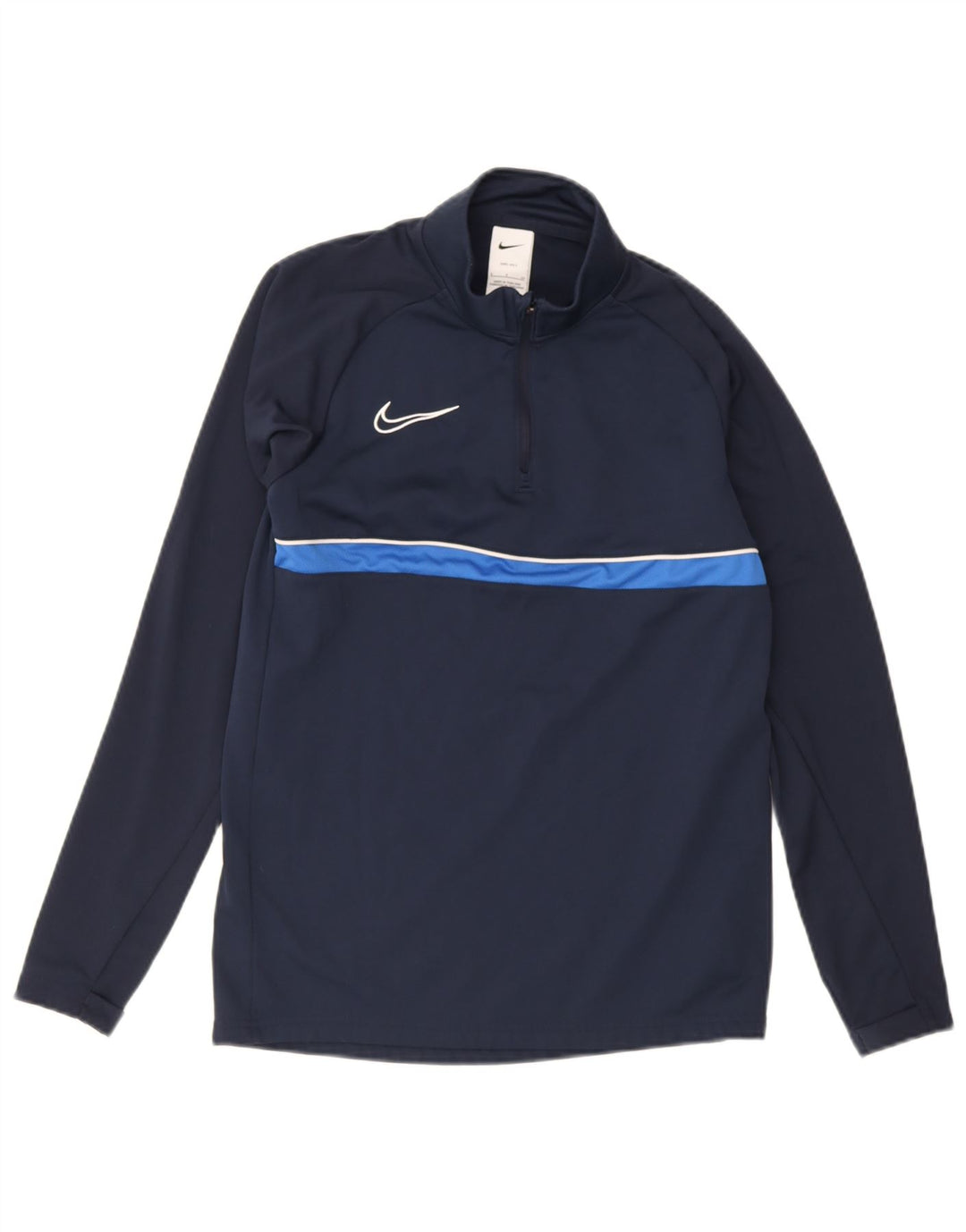 Nike Mens Dri Fit Pullover Treino Top Pequeno Azul Marinho Colourblock