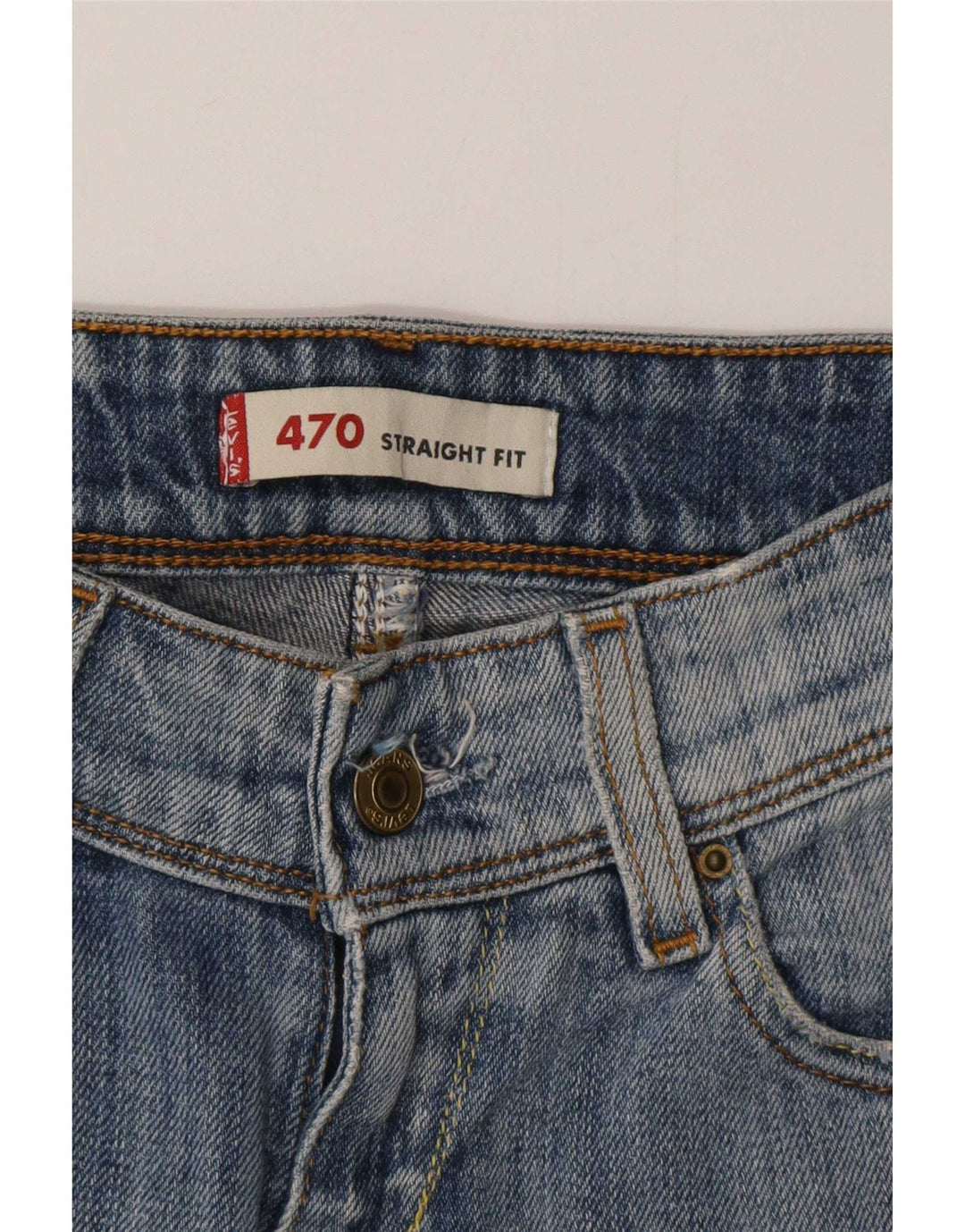 Calça jeans feminina Levi's 470 Straight W28 L26 azul
