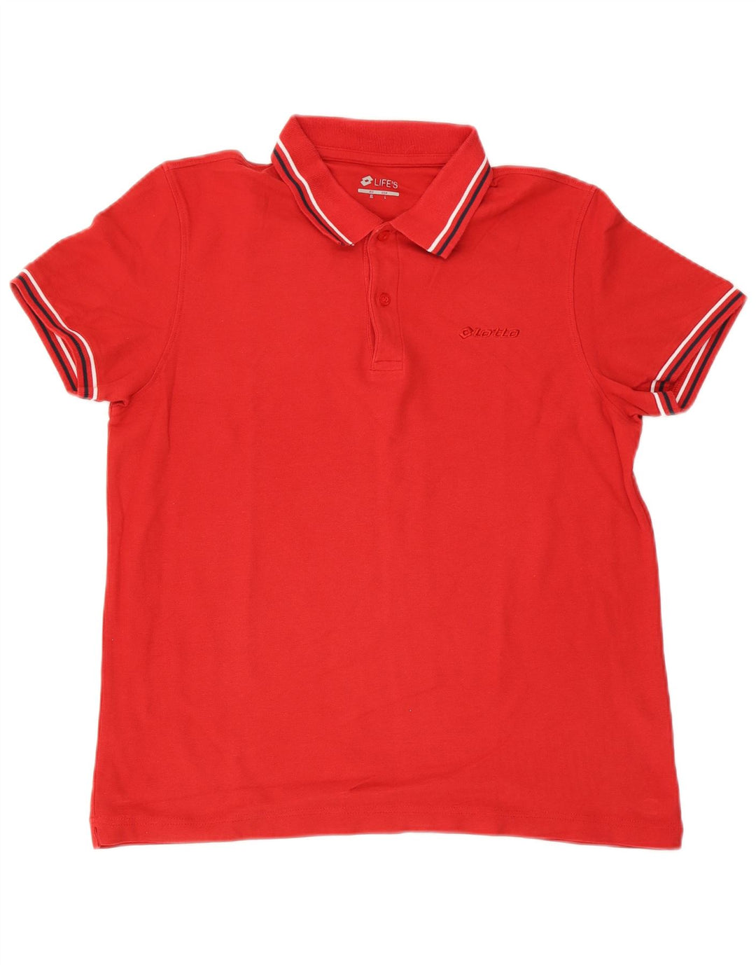 Camisa polo masculina Lotto grande algodão vermelho