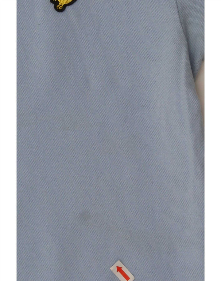 Camisa polo masculina Lyle & Scott de algodão azul médio