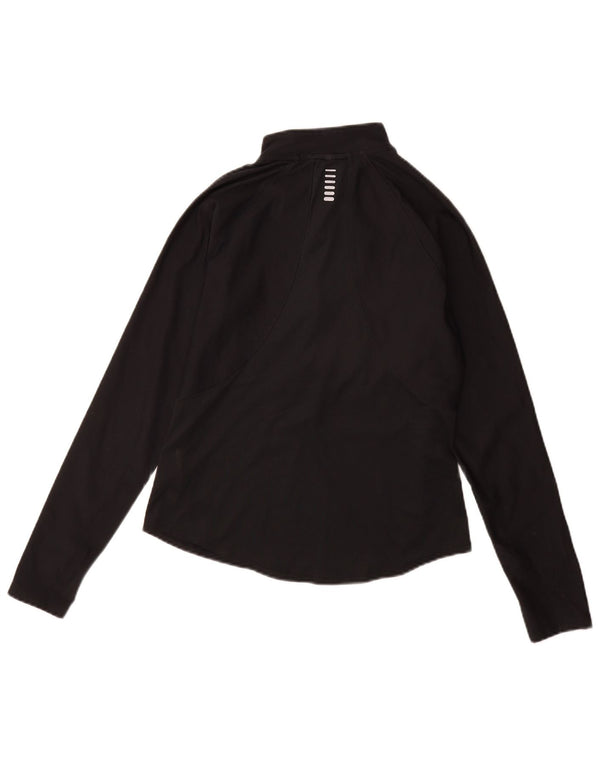 Under Armour Womens Heat Gear Top Manga Longa Reino Unido 10 Pequeno Elastômero Preto