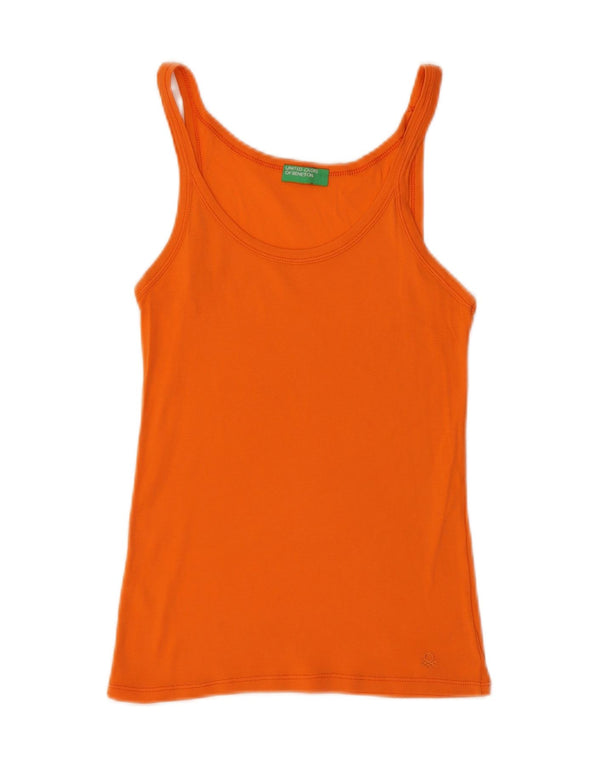 UNITED COLORS OF BENETTON Colete feminino crop top pequeno laranja