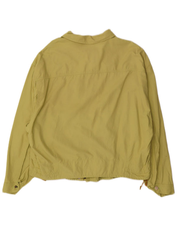 Trussardi Jeans Jaqueta bomber feminina oversized IT 44 poliamida verde médio