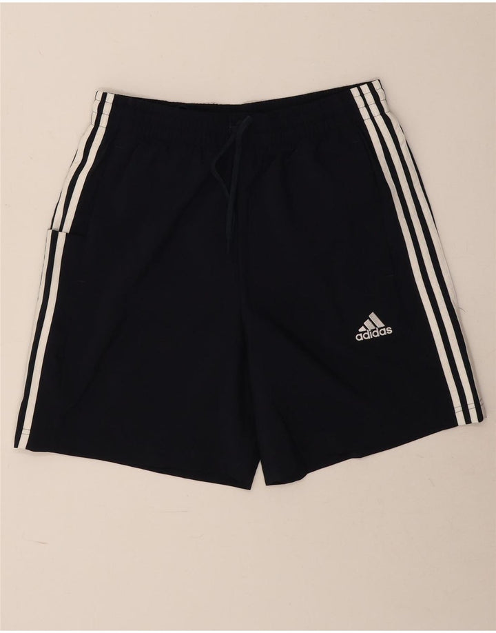 Shorts esportivos masculinos Adidas médio azul marinho poliéster