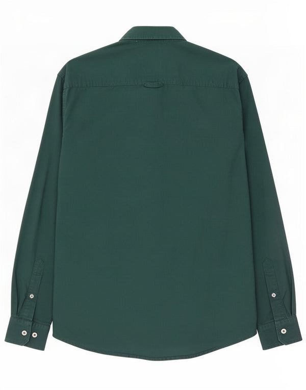 Camisa masculina Slim Fit Crew Clothing Algodão Verde Médio