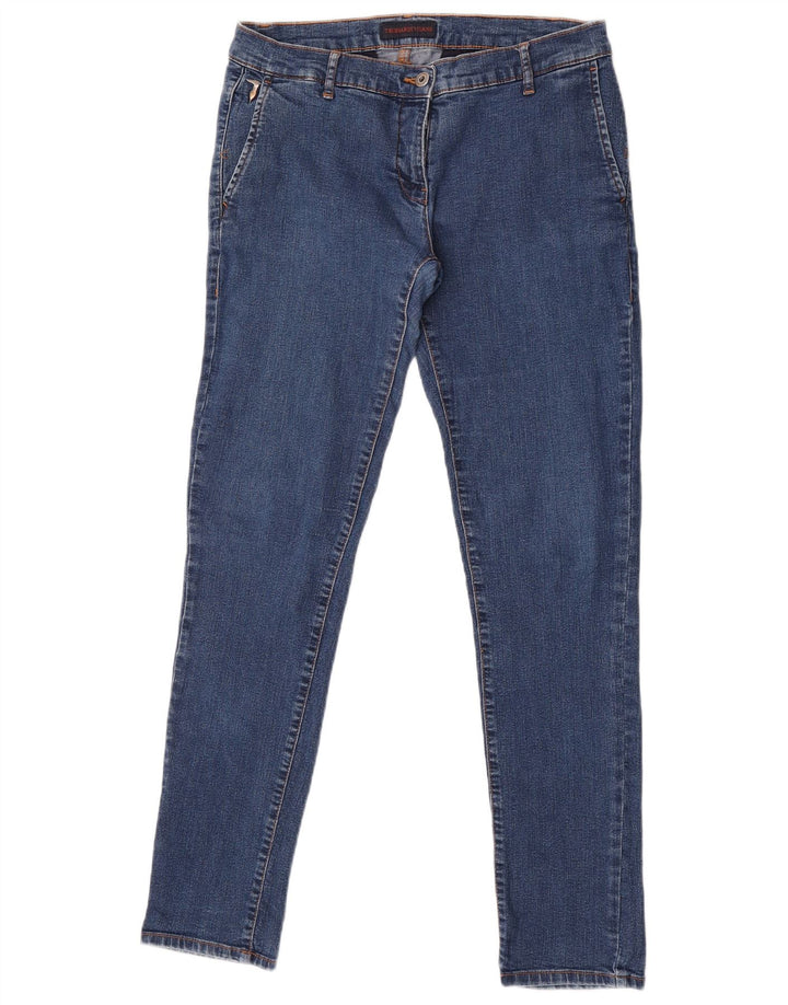 Jeans skinny feminino Trussardi IT 40 pequeno W26 L31 azul poliéster