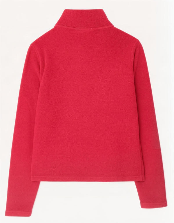 Suéter de lã feminino The North Face com zíper e gola grande Reino Unido 6 XS vermelho