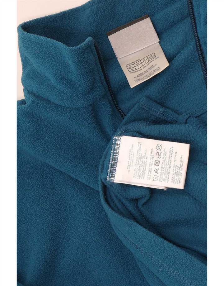 Suéter masculino de lã Jack Wolfskin com zíper e gola UK 36/38 poliéster azul médio