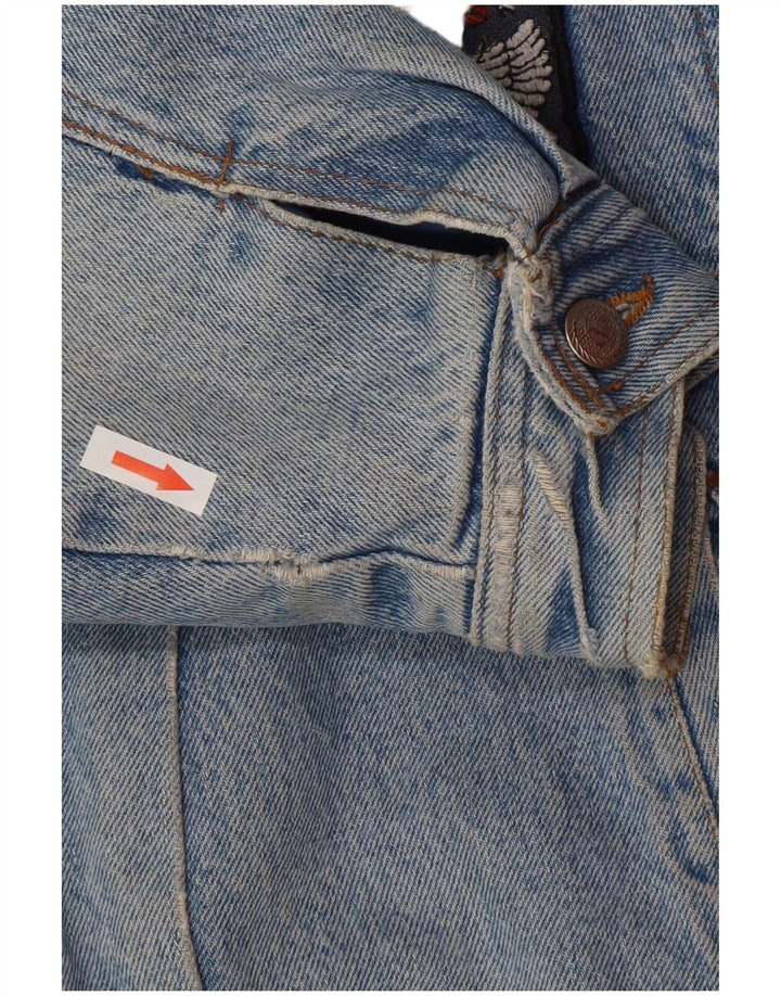 Jaqueta jeans masculina POP 84 Sherpa Reino Unido 38 azul médio