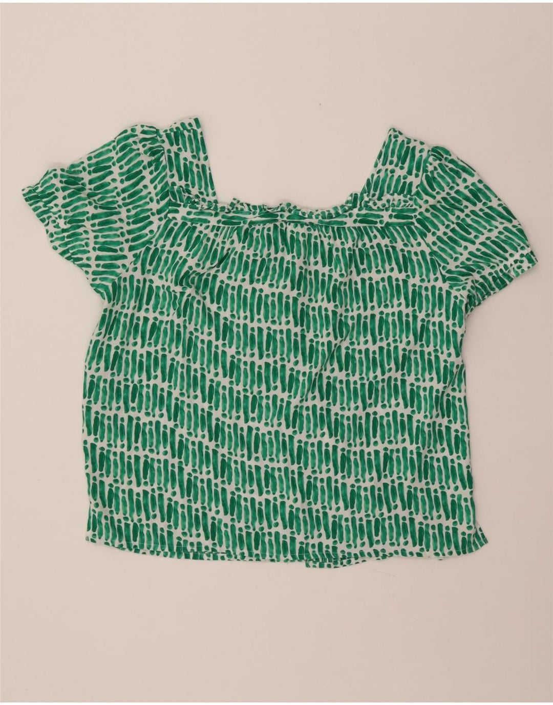 Blusa feminina MONSOON oversized cropped Reino Unido 16 grande listrada verde