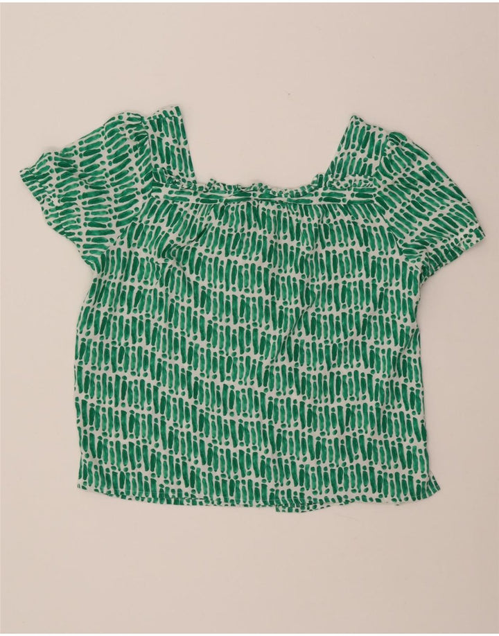 Blusa feminina MONSOON oversized cropped Reino Unido 16 grande listrada verde