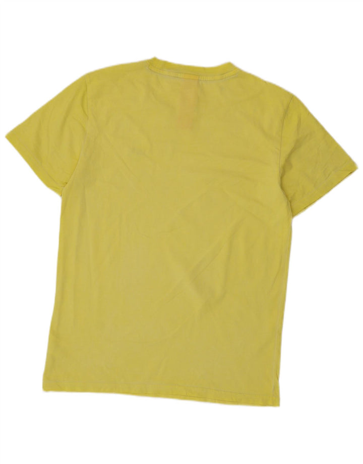 Camiseta masculina Sun68 de algodão amarelo médio