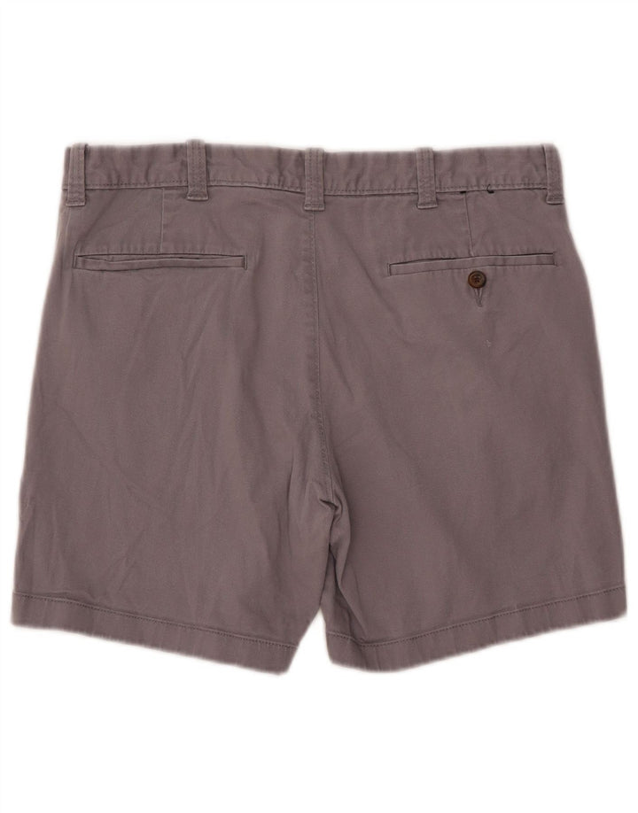 J. CREW Mens Chino Shorts W32 Algodão Cinza Médio