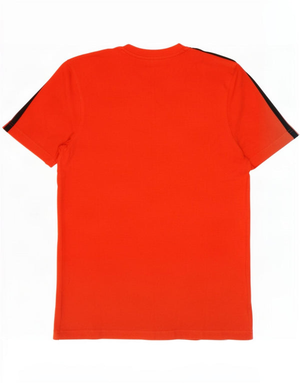 Adidas Mens T-Shirt Top Pequeno Algodão Vermelho