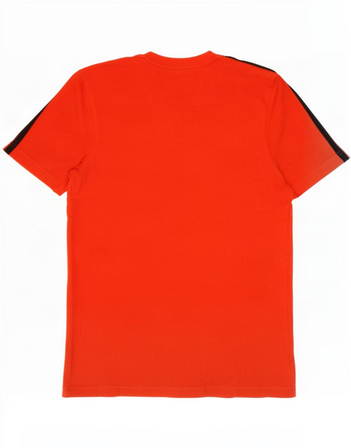 Adidas Mens T-Shirt Top Pequeno Algodão Vermelho