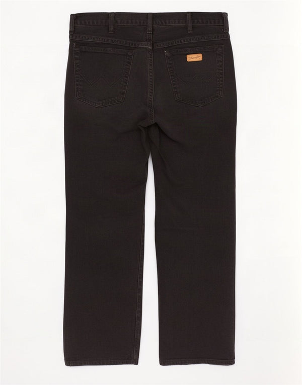 Wrangler Masculino Texas Straight Jeans W35 L30 Algodão Preto