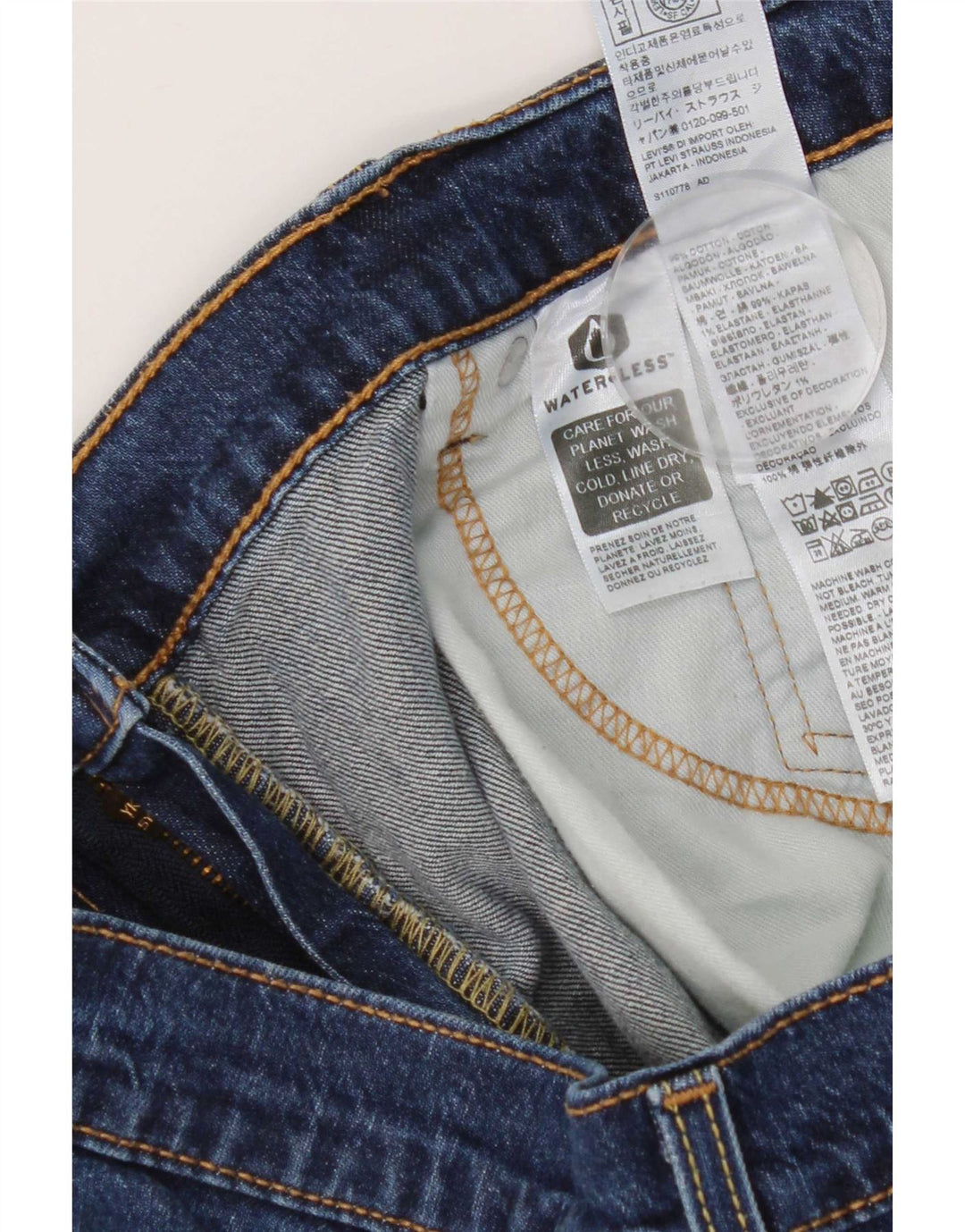 Levi's Masculino 505 Straight Jeans W40 L22 Azul Algodão