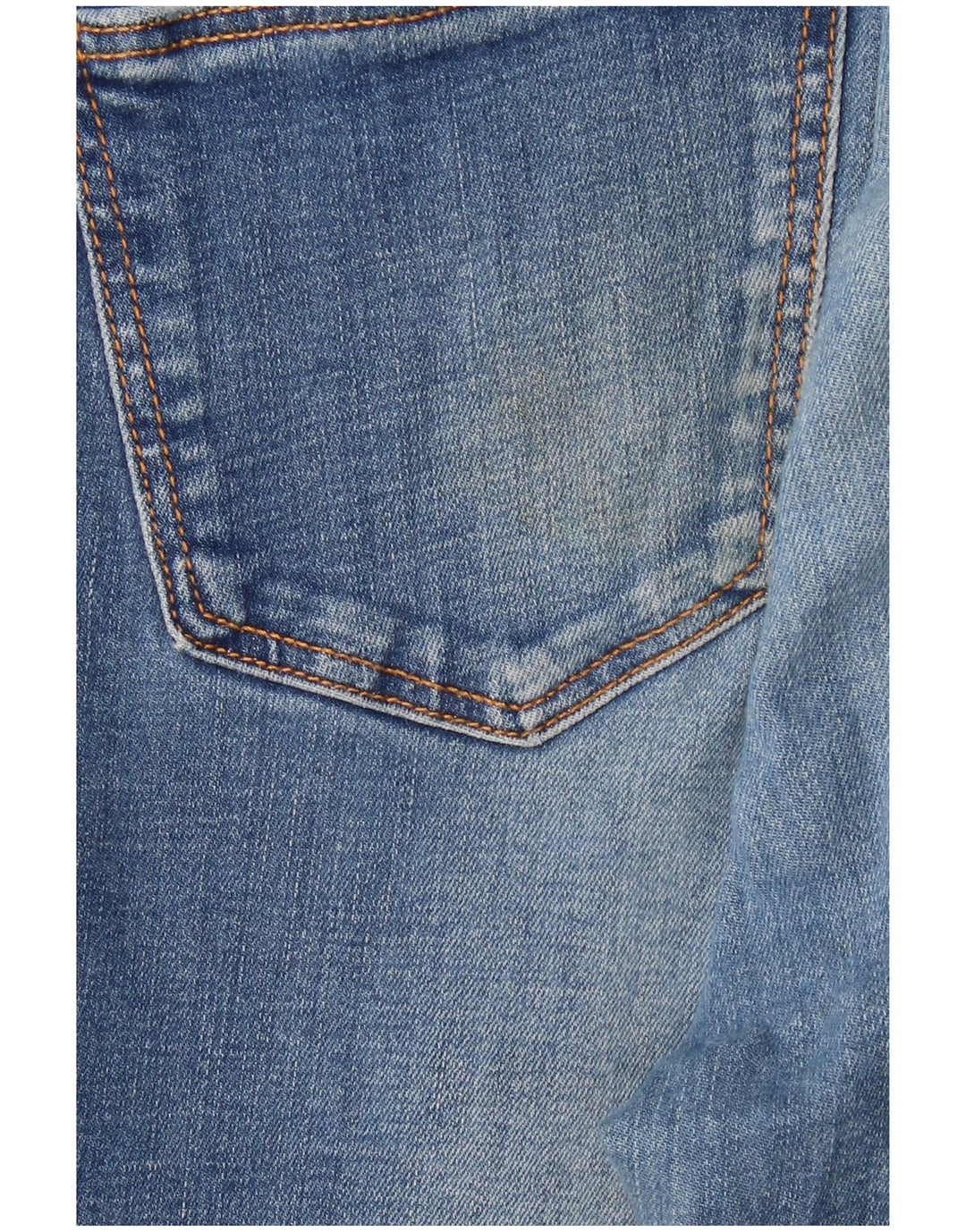 ZARA Jeans femininos desgastados slim UE 38 pequeno W28 L28 azul