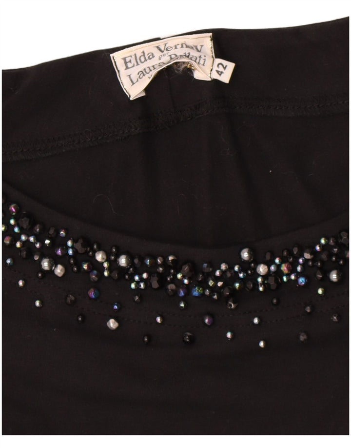 Vestido maxi feminino vintage IT 42 médio preto