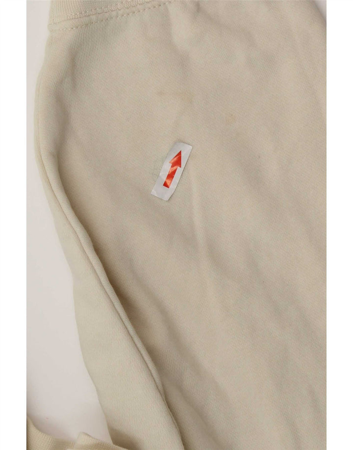Nike Womens Crop Oversized Moletom Jumper UK 14 Médio Off White Algodão