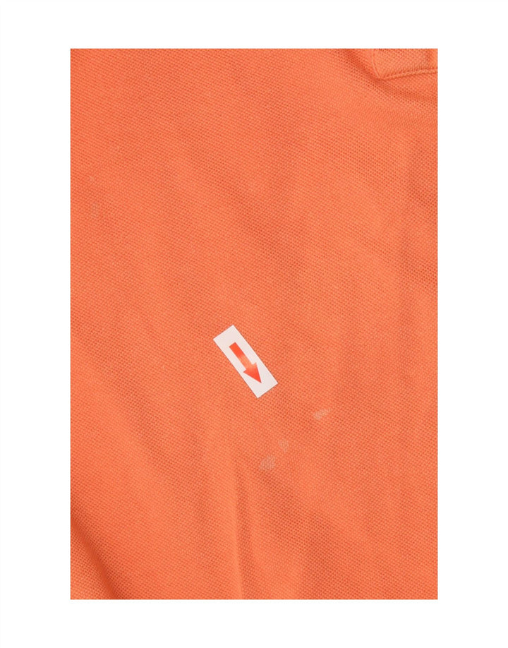 Camisa polo masculina Polo Ralph Lauren médio laranja algodão