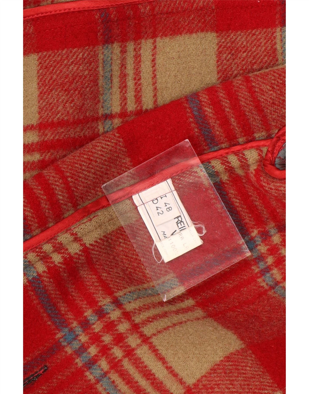 Duffle Coat feminino VINTAGE IT 48 XL lã vermelha