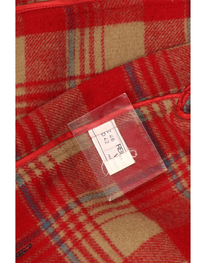 Duffle Coat feminino VINTAGE IT 48 XL lã vermelha