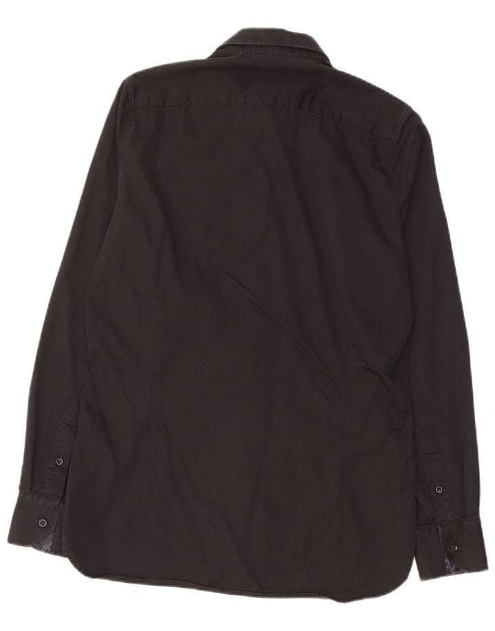 Camisa masculina TED BAKER tamanho 15 algodão preto médio